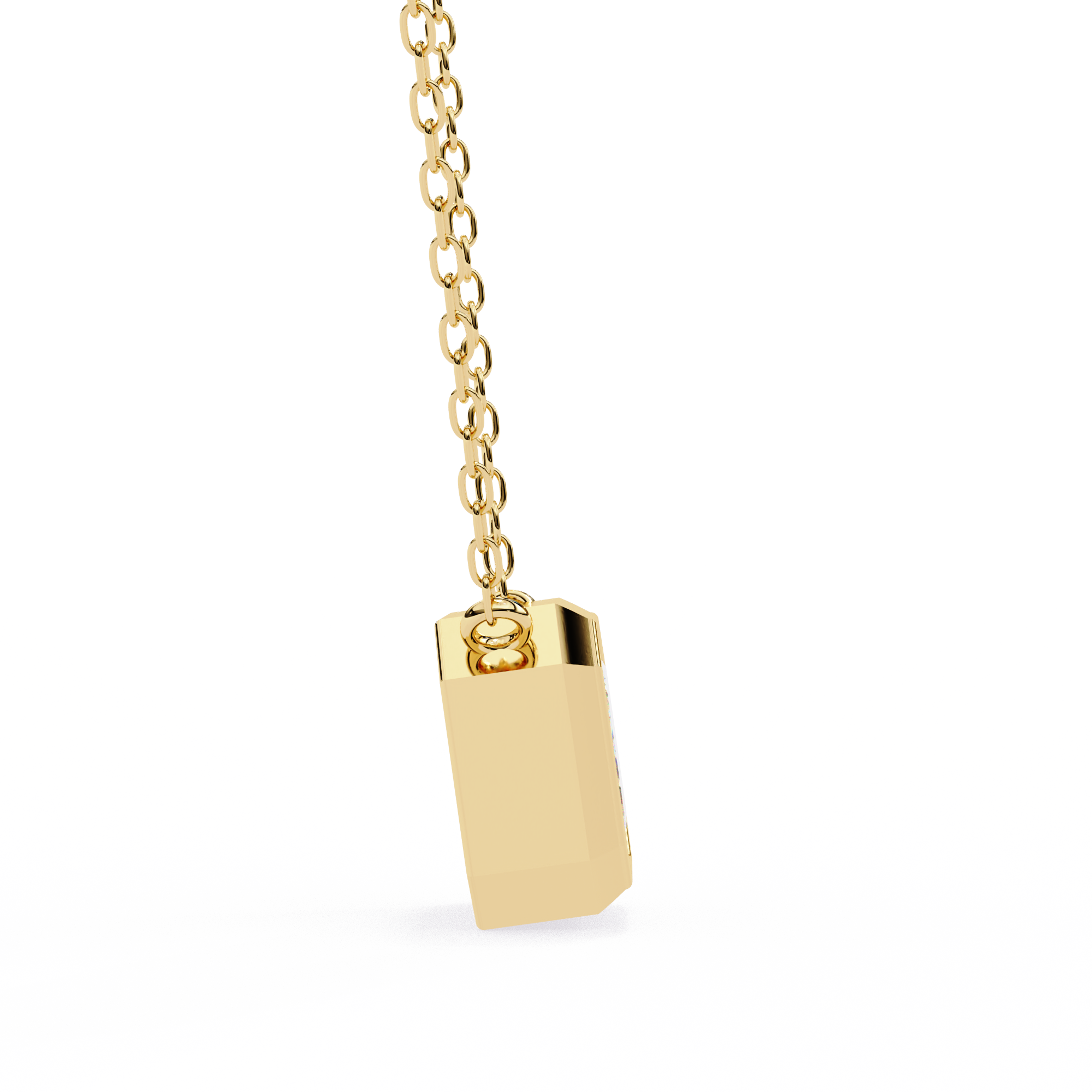 Solitairekart 0.78CT Natural Diamond Emerald Cut Pendant H Color VS1 Clarity